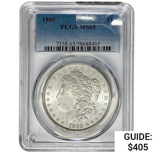 1885 Morgan Silver Dollar  MS65