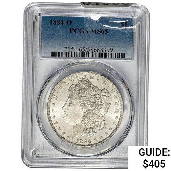 1884-O Morgan Silver Dollar  MS65