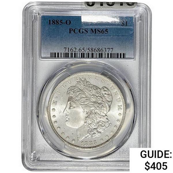 1885-O Morgan Silver Dollar  MS65