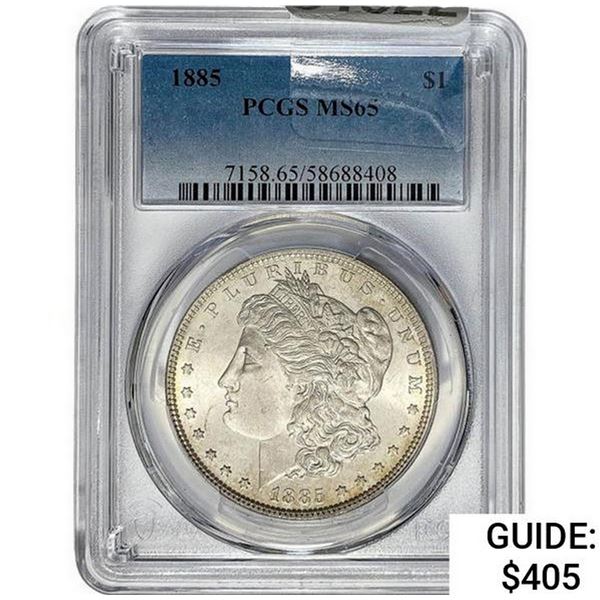 1885 Morgan Silver Dollar  MS65