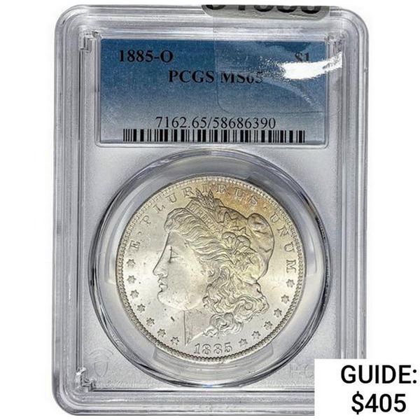 1885-O Morgan Silver Dollar  MS65
