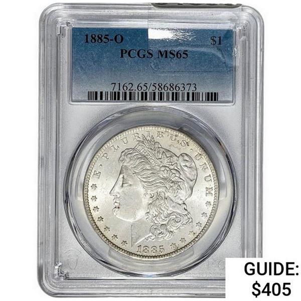 1885-O Morgan Silver Dollar  MS65