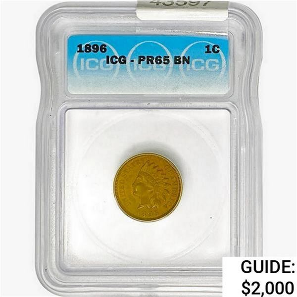 1896 Indian Head Cent ICG PR65 BN