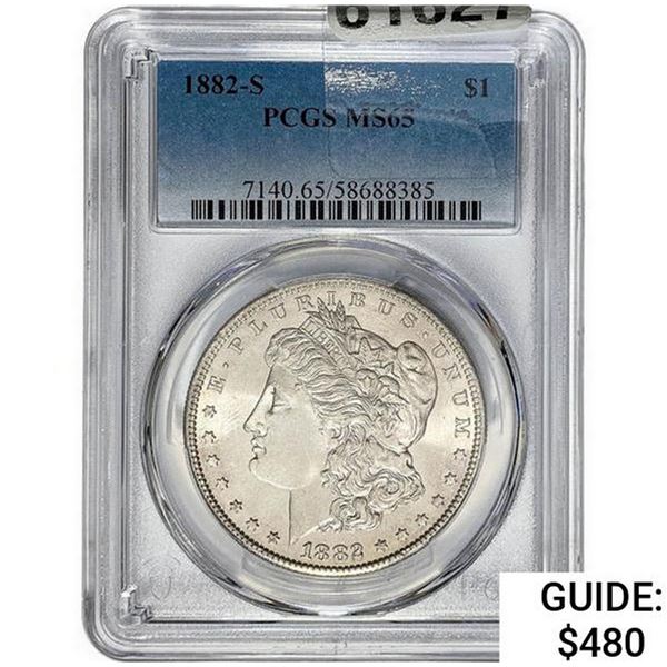 1882-S Morgan Silver Dollar  MS65