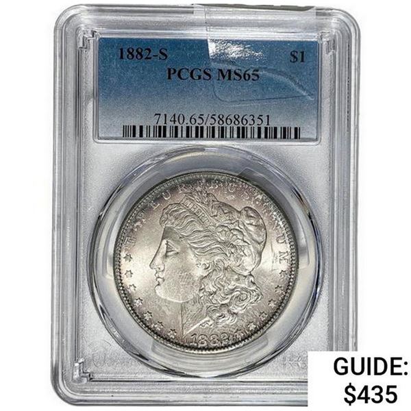 1882-S Morgan Silver Dollar  MS65