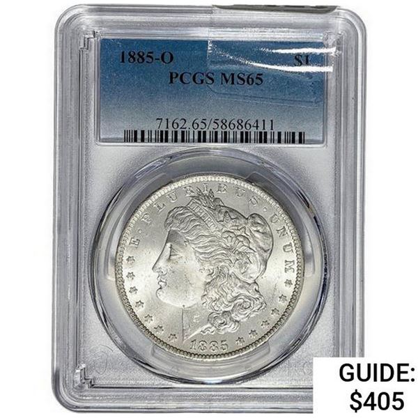 1885-O Morgan Silver Dollar  MS65