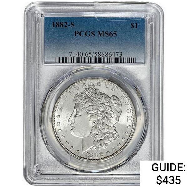 1882-S Morgan Silver Dollar  MS65