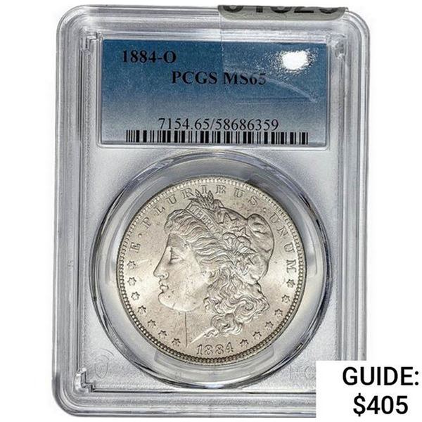 1884-O Morgan Silver Dollar  MS65