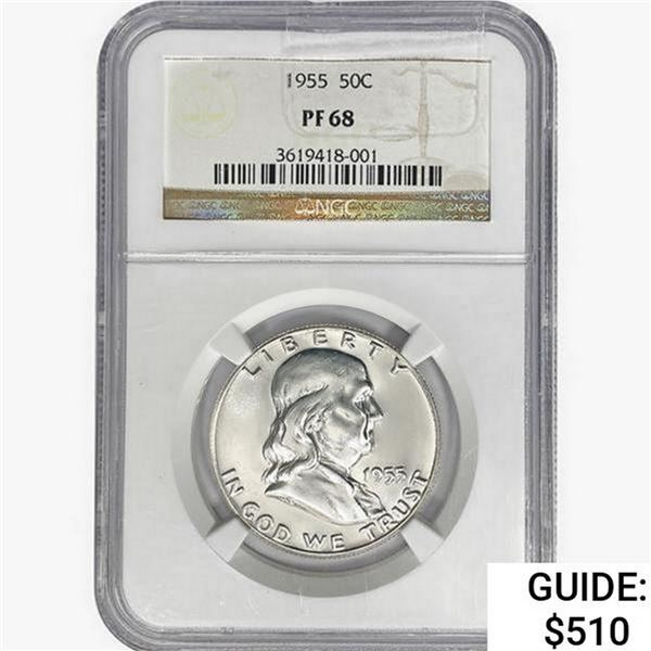1955 Franklin Half Dollar NGC PF68