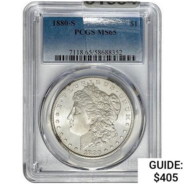 1880-S Morgan Silver Dollar  MS65