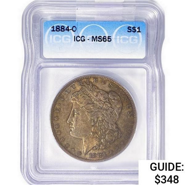 1884-O Morgan Silver Dollar ICG MS65