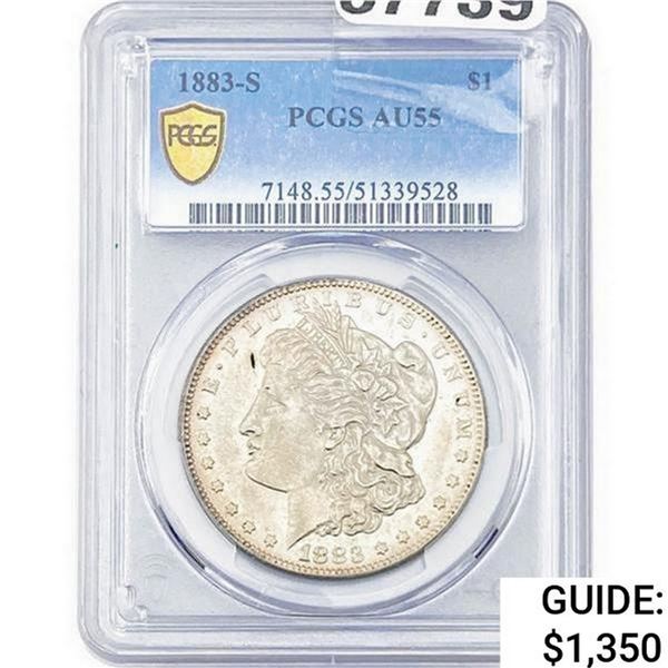 1883-S Morgan Silver Dollar PCGS AU55