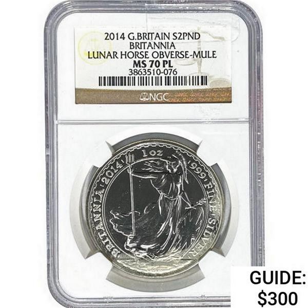 2014 Silver G. Britain S2pnd NGC MS70 PL