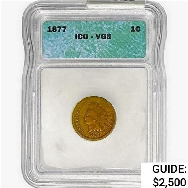 1877 Indian Head Cent ICG VG08