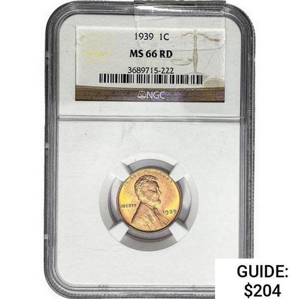 1939 Wheat Cent  MS66