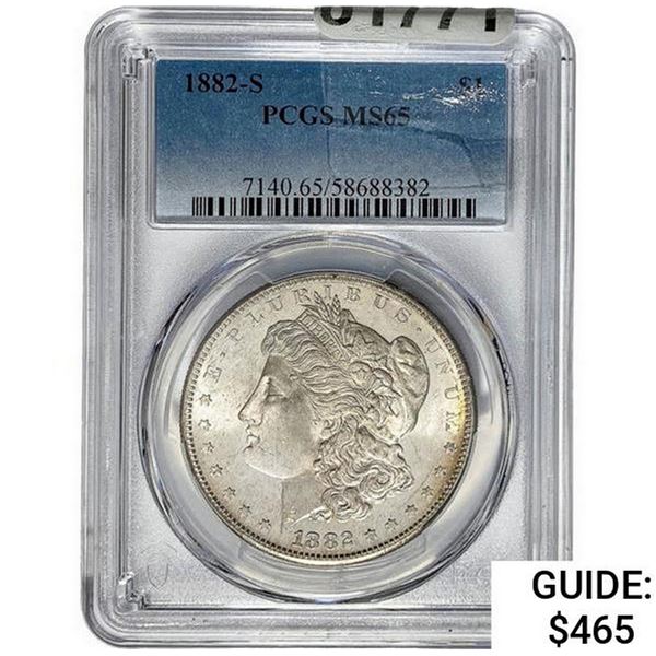 1882-S Morgan Silver Dollar  MS65