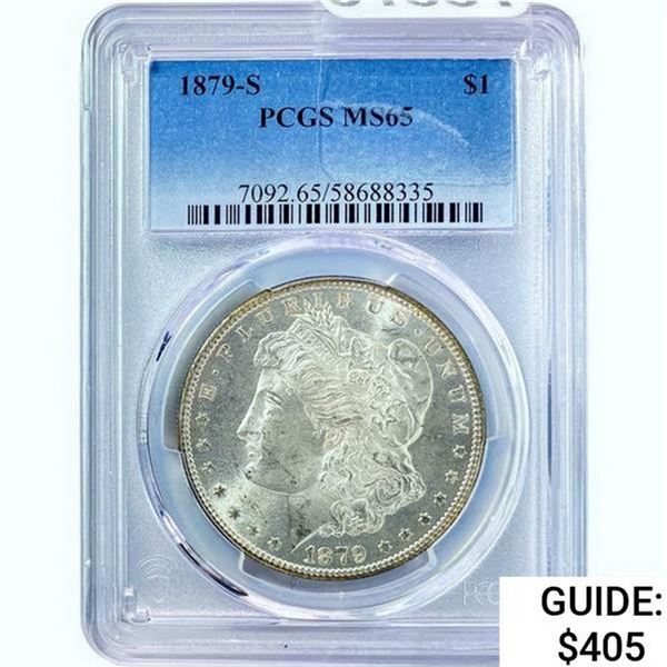 1879-S Morgan Silver Dollar  MS65