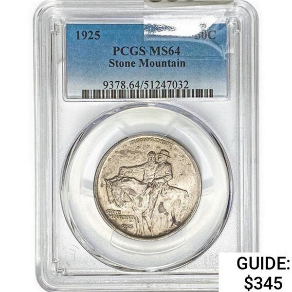 1925 Stone Mountain Half Dollar PCGS MS64