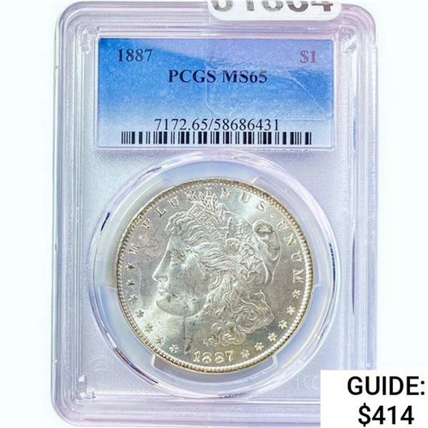 1887 Morgan Silver Dollar  MS65