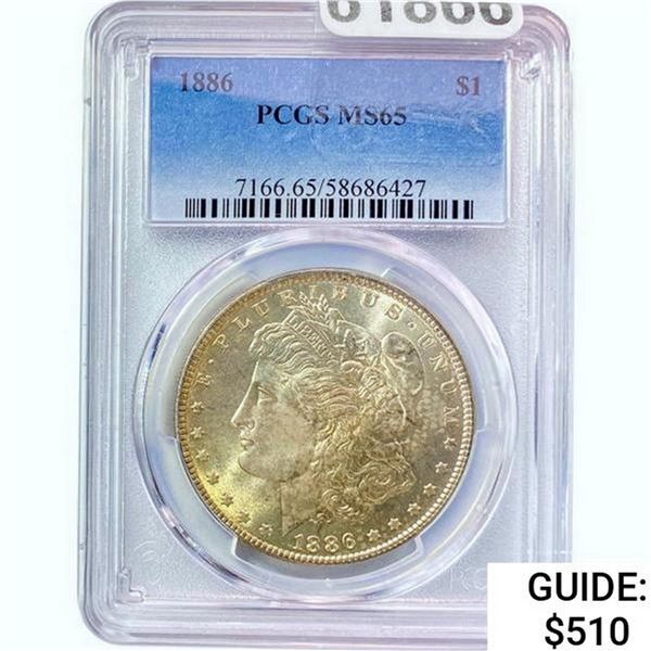 1886 Morgan Silver Dollar  MS65