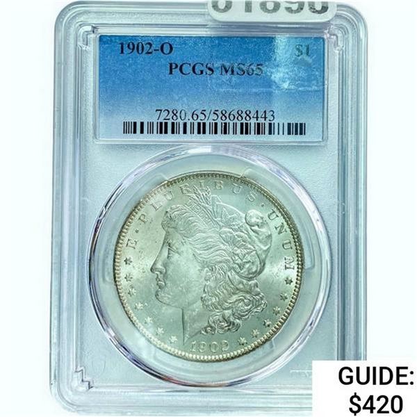 1902-O Morgan Silver Dollar  MS65