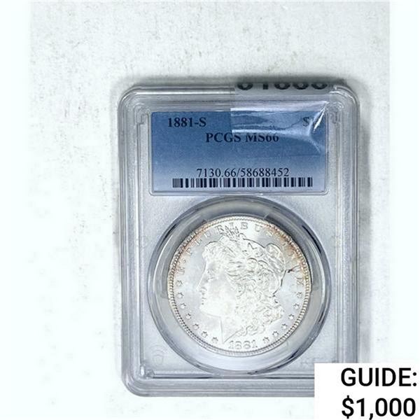 1881-S Morgan Silver Dollar  MS66