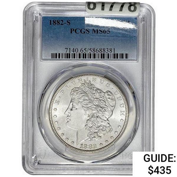 1882-S Morgan Silver Dollar  MS65