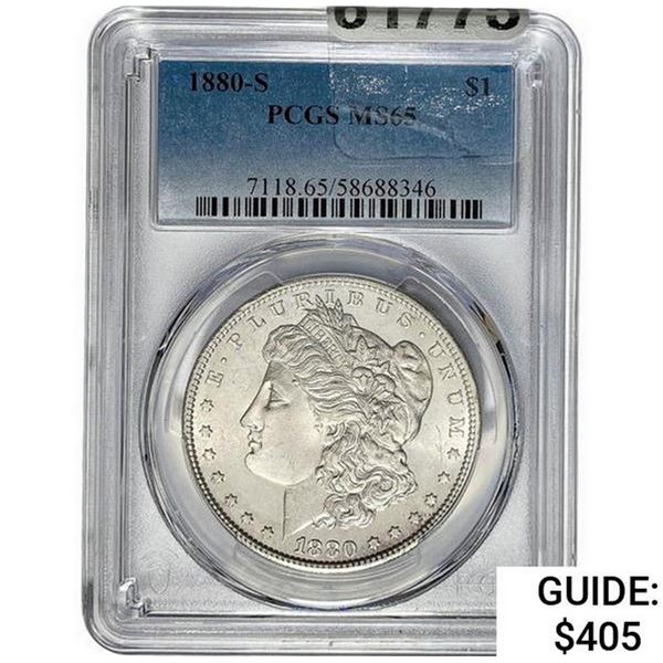 1880-S Morgan Silver Dollar  MS65