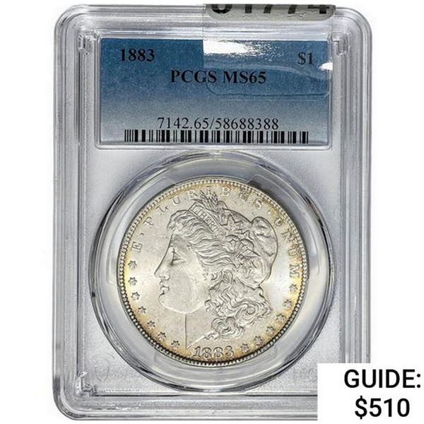 1883 Morgan Silver Dollar  MS65