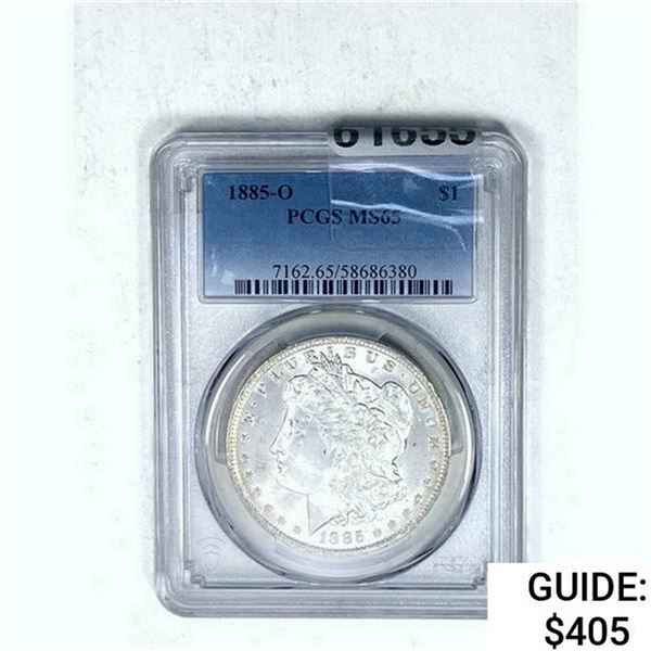 1885-O Morgan Silver Dollar  MS65