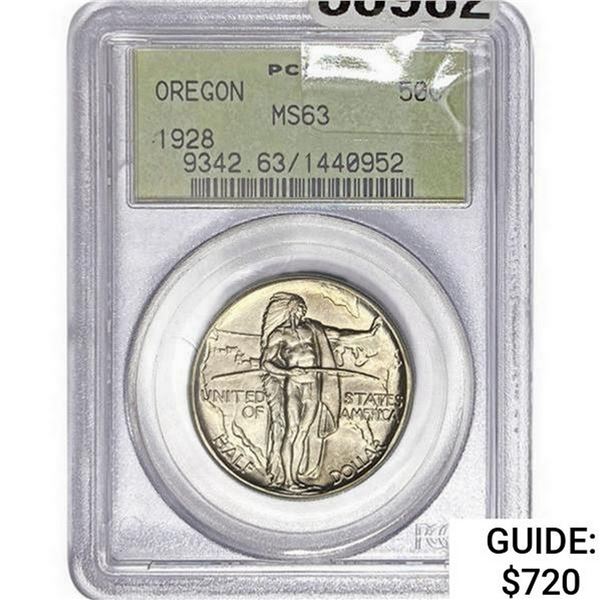 1928 Oregon Trail Half Dollar PCGS MS63