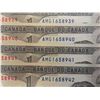 Image 2 : 4 Canadian 1 Dollar Bills 1973 with Consecutive Serial 