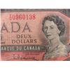 Image 2 : 2 Canadian Low Serial Number Bills, 1867-1967 1 Dollar and