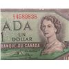 Image 2 : 2 Canadian 1954 1 Dollar Bills