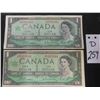 Image 1 : 2 Canadian 1967 1 Dollar Bills 