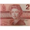 Image 2 : 2 Canadian 1986 2 Dollar Bills Uncirculated
