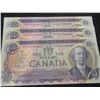 Image 8 : 3 Canadian 1971 10 Dollar Bills W/Cons. Serial Numbers, 