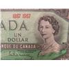 Image 2 : 2 Canadian 1 Dollar Bills 1867-1967 Crisp