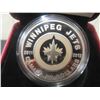 Image 2 : Canadian 2011-2012 20 Dollar WPG Jets Silver Coin