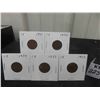 Image 1 : 5 Canada Pennies 1930,31,32,33,34