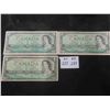 Image 1 : 3 Nice 1954 $1 Bills