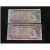 Image 2 : 3 1974 Canada $2 Bills 