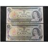 Image 2 : 5 Uncirculated 1973 $1 Bills W/Cons. S/N