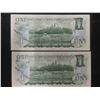 Image 3 : 5 Uncirculated 1973 $1 Bills W/Cons. S/N
