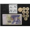 Image 1 : 1 Swedish 20 Bill and 8 Norwegian Coins