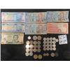Image 1 : Belize, Barbados and Samoa Currency 7 Bills and 40 Coins