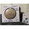Image 1 : 1935 British Crown .500 Silver 28Grams