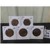 Image 1 : 5 Canadian Large Penny 1914,15,16,17,18