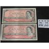 Image 1 : 2 1954 Canada $2Bills