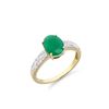 Image 2 : 14KT Yellow Gold 1.55ct Emerald and Diamond Ring